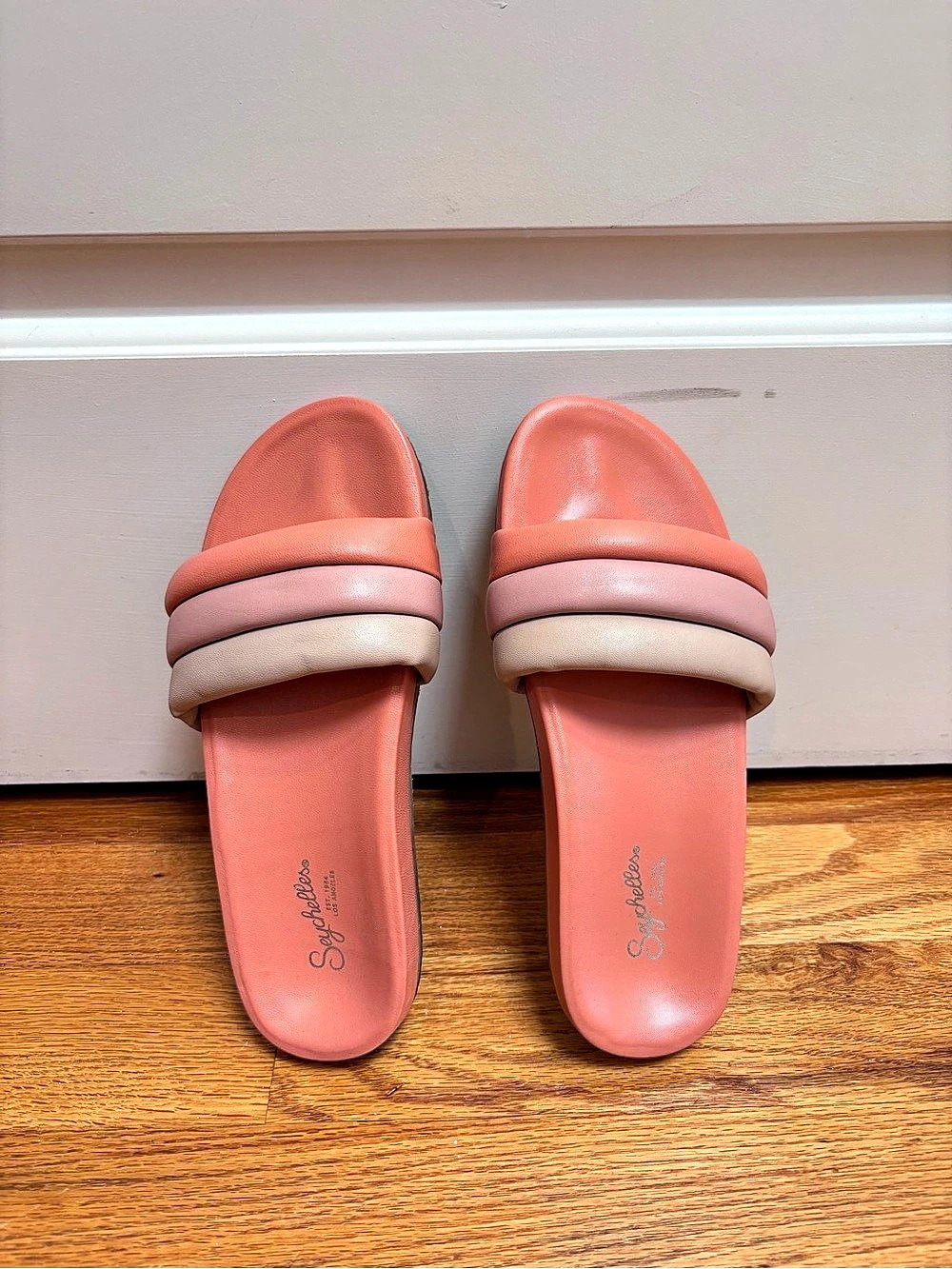 Seychelles Word For Word Slide Sandal Pink & Beige. Like new. Size 8
